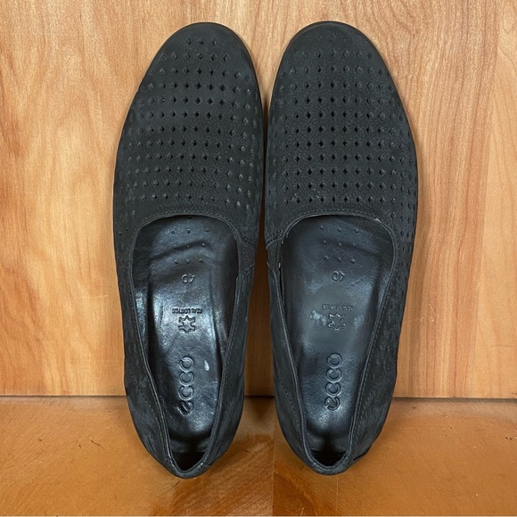 Womens 10 / 40 Ecco Felicia Stretch Flats Black SEF1431 - Picture 5 of 8